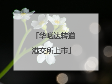 华曦达转道港交所上市